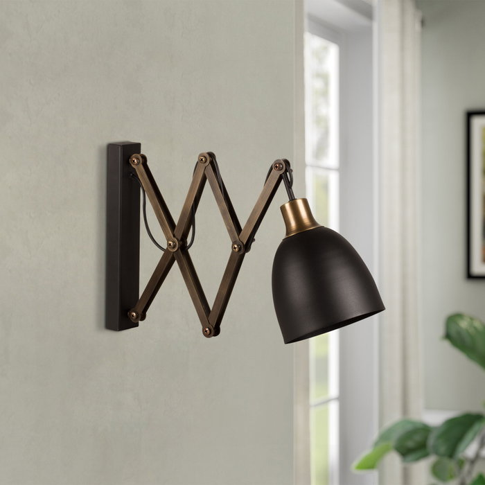 Opviq Sivani - MR - 725 Lámpara de pared negra y vintage